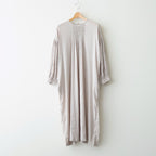 60s AUTOLOOM LINEN/COTTON PLAIN OVERDYE BACK OPENING CREW-NECK SHIRTS DRESS WITH MINI PINTUCK #940D D.GREY [INMDS26011D]