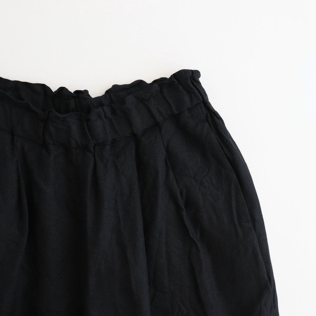 Organic Linen Twill Tuck Easy PT #Black [GT252PT006]