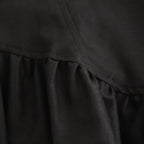 静寂の⽋⽚ Gathered half-placket blouse #black [TLF-226-SH010-la]