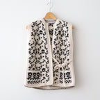 Panier de fleurs no sleeve cardigan #black [mdm02-11]