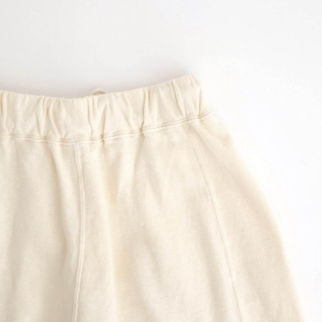 cotton open-end yarn terry wide sweat pants #off white [WXSP-UW120]