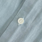 G.D COTTON SILK STAND COLLAR LONG SHIRT #Sax [no.7366]