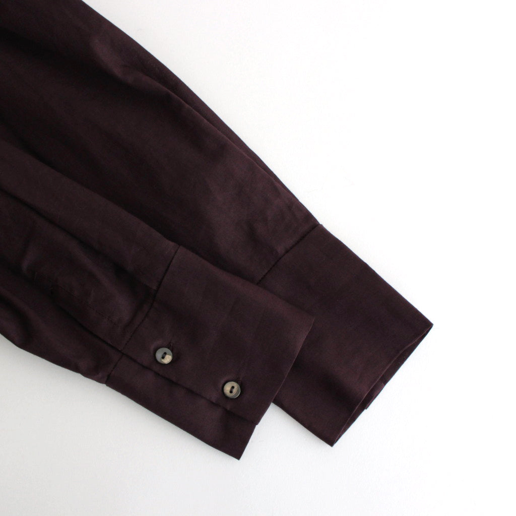 静寂の欠片 Gathered peplum blouse #burgundy [TLF-125-sh001-la]