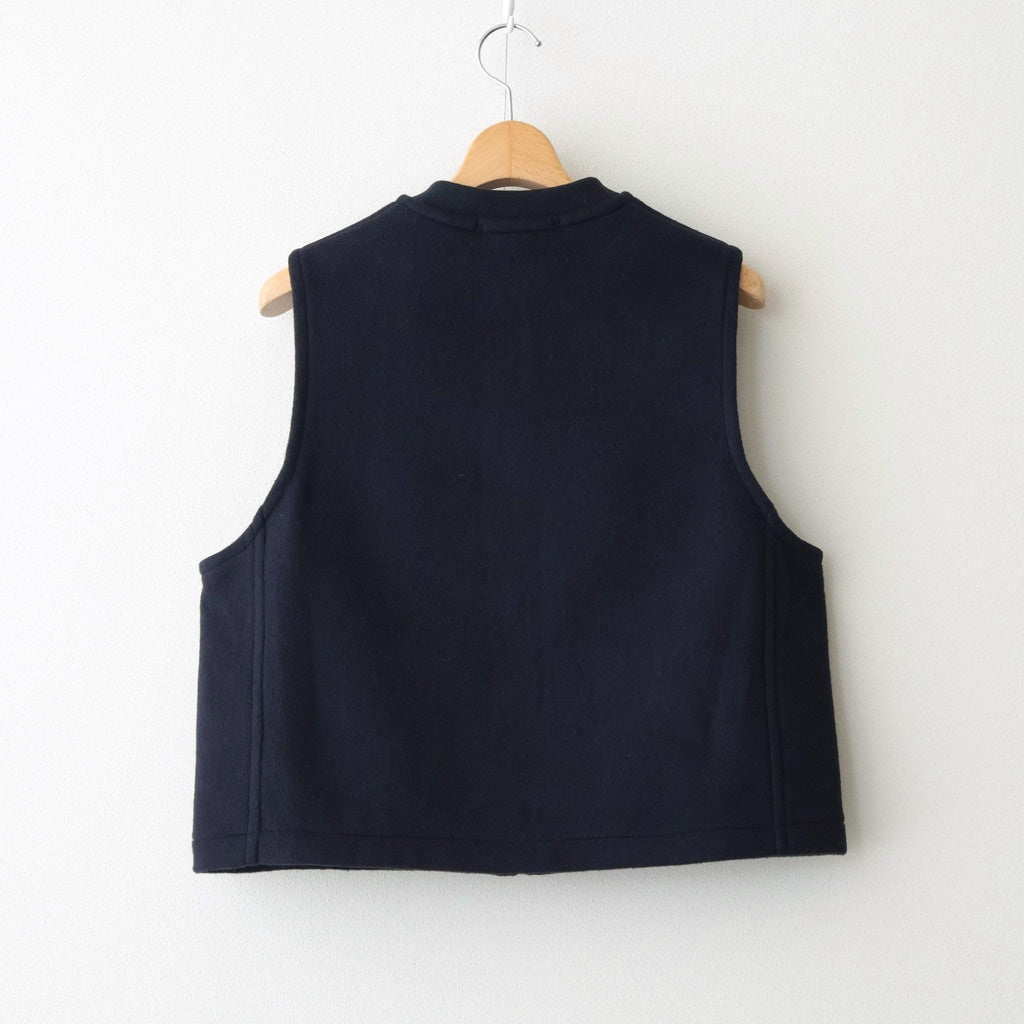 【 LONDON TRADITION × UNFIL 】wool blend double face zip-up vest #navy [WVFL-UW133]