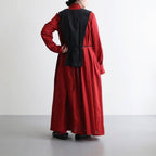 静寂の欠片 Funnel neck shirt dress #Agate red [TLF-125-op001-la]