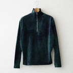 tie-dyed cotton velour high-neck P/O #navy × pine green [WXFL-UW116]