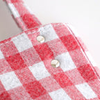 BAGUETTE TOTE MINI NEEDLE PUNCH #GINGHAM RED [TMB-2381H]