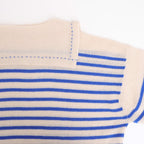 Basque pullover (sailor neck) #ivory×blue [mdm02-05]
