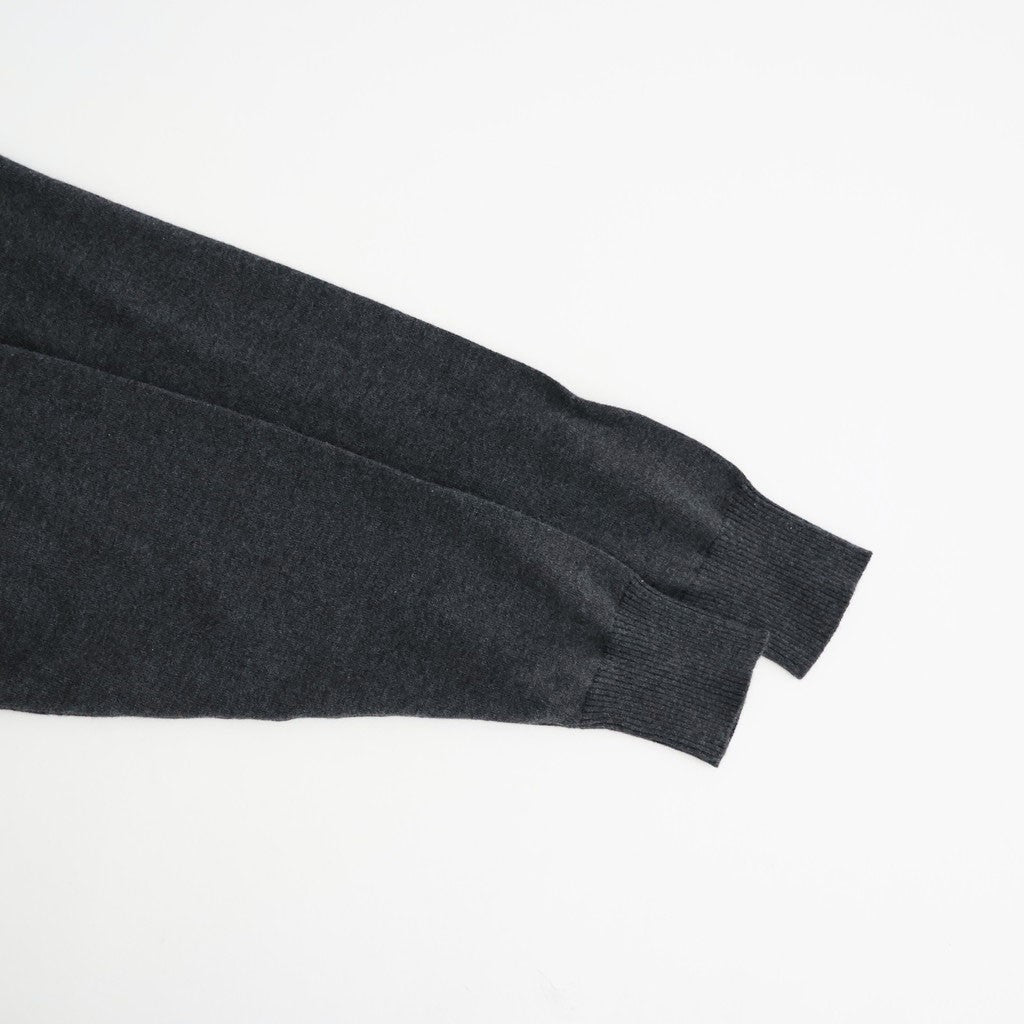 14GG PLAIN STITCH COTTON/NYLON/SILK V-NECK CARDIGAN #9800 CHARCOAL [NNSL26503]