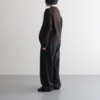 stretch superkid mohair crew-neck P/O #dark brown [WVFL-UW114]