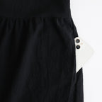 cotton linen powder dress #black [1559-007]