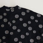 コットンリネンドットジャカードシャツ #クロ×シロドット [US242SH024]