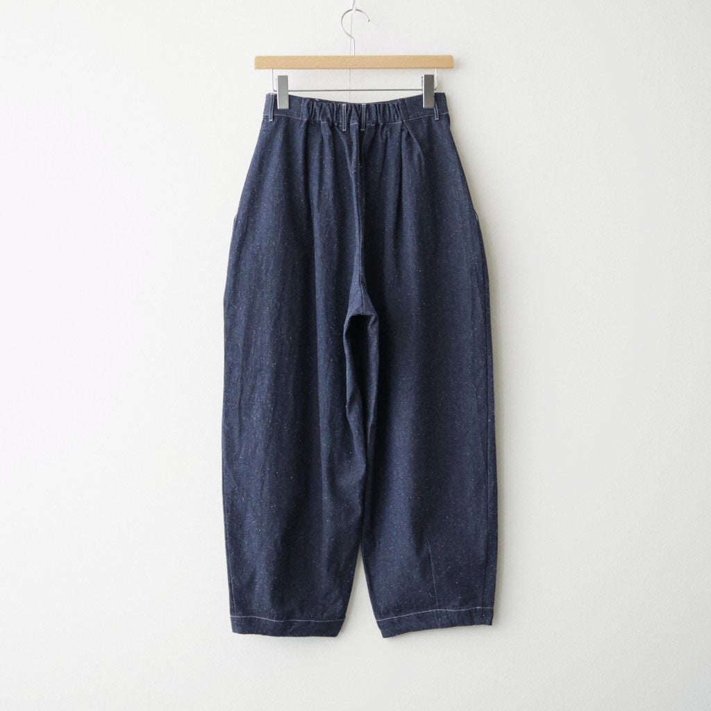 夜の散歩 Wide tapered trousers #Navy [26F-PT062-CSD]