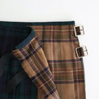 【 O'NEIL OF DUBLIN × UNFIL 】worsted wool asymmetry kilt skirt #mulch B [WVFL-UW134]