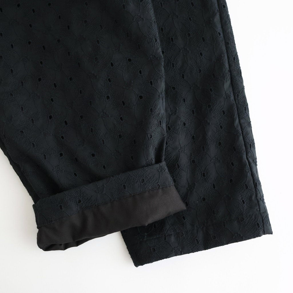 ⼼の花苑 Relaxed-fit trousers #black [TLF-226-PT007-ec]