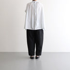 静寂の欠片 half sleeve back open blouse #Blue gray [TLF-225-sh008-la]