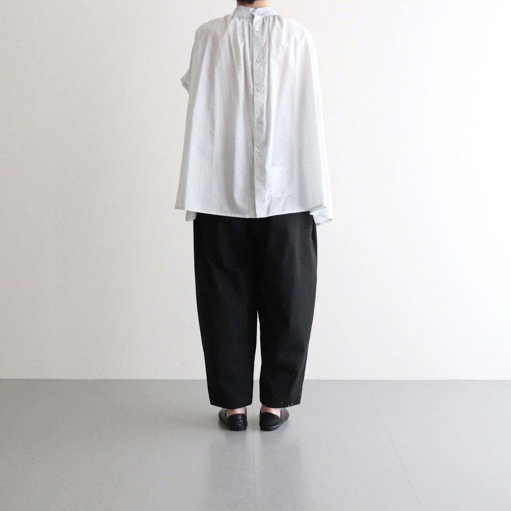 静寂の欠片 half sleeve back open blouse #Blue gray [TLF-225-sh008-la]