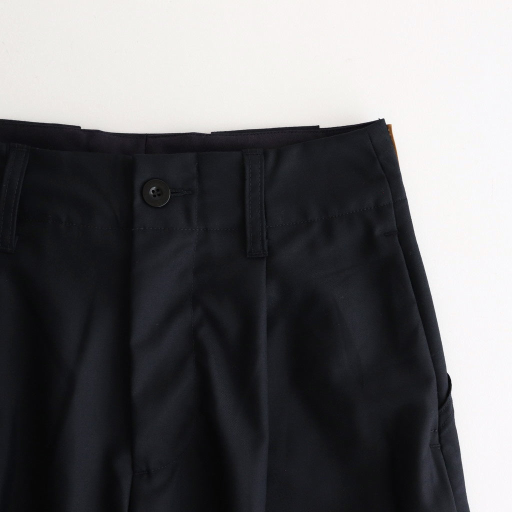 HW wide trousers #Navy [242505]