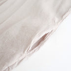 60s AUTOLOOM LINEN/COTTON PLAIN OVERDYE BACK OPENING CREW-NECK SHIRTS DRESS WITH MINI PINTUCK #940D D.GREY [INMDS26011D]