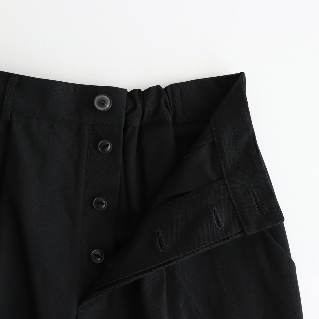 飾る春 Wide tapered trousers #Black [TLF-225-pa002-Reht]