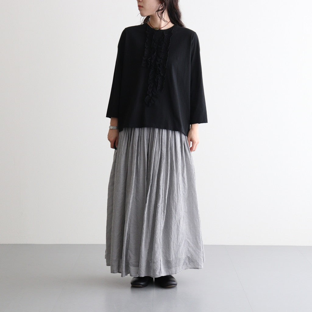 芽：フリルプルオーバー #black [13262-04307]