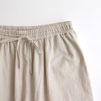 80s VOILE PLAIN WITH CUT WORK LACE EASY PANTS #8200 LT.BEIGE [INSL23224]