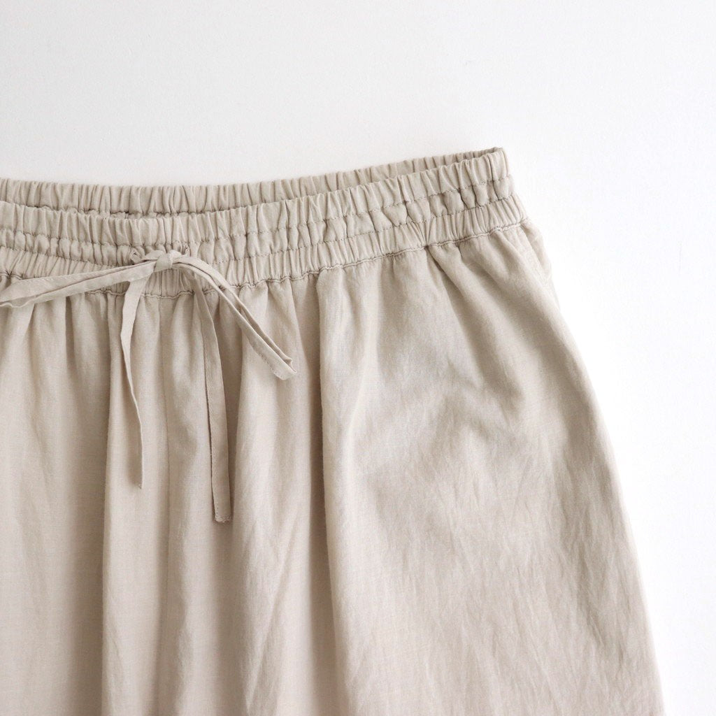 80s VOILE PLAIN WITH CUT WORK LACE EASY PANTS #8200 LT.BEIGE [INSL23224]
