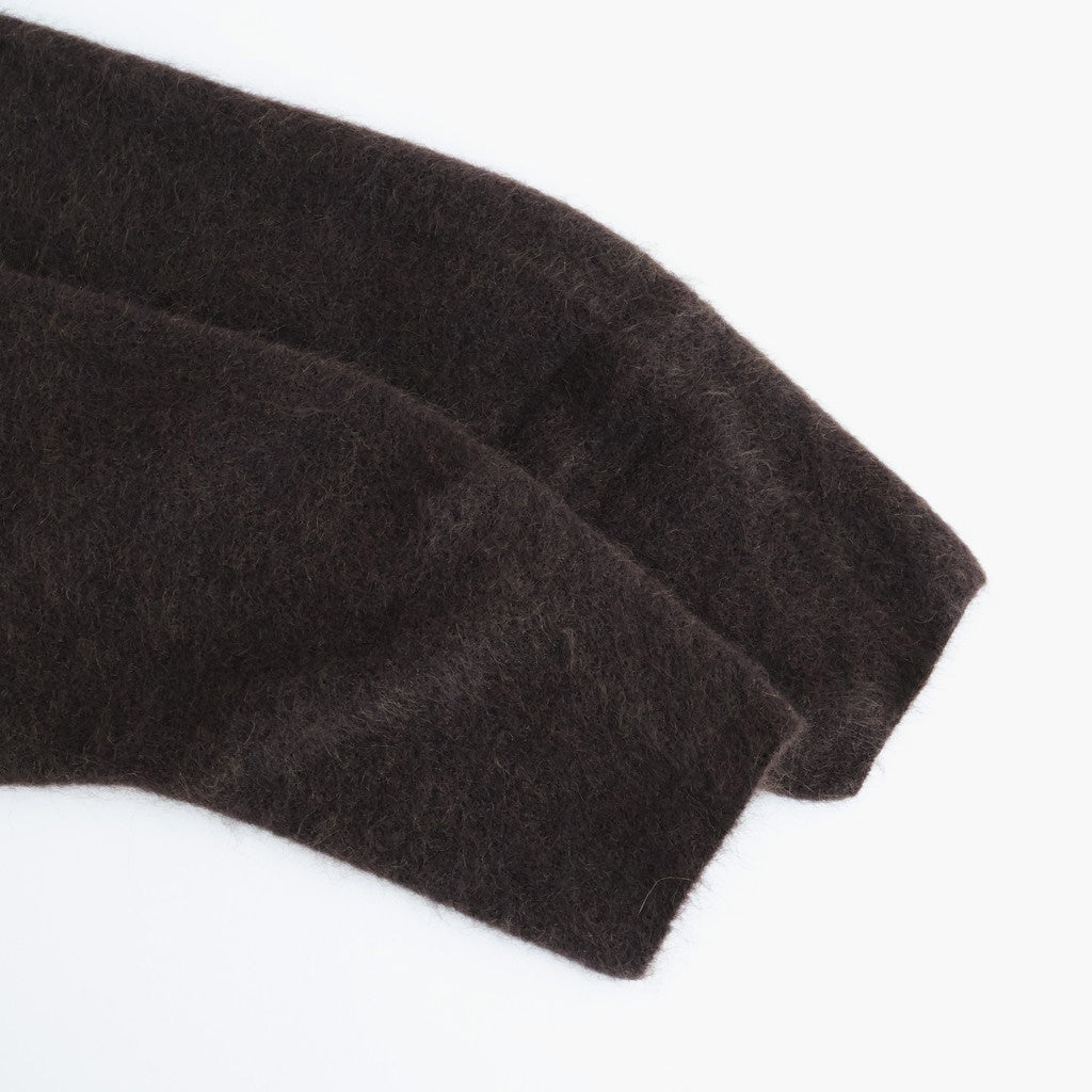 stretch superkid mohair crew-neck P/O #dark brown [WVFL-UW114]