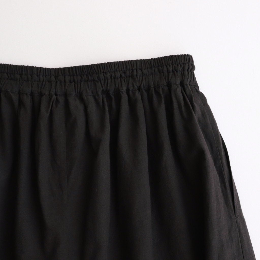 80s VOILE PLAIN WITH CUT WORK LACE EASY PANTS #9900 BLACK [INSL23224]
