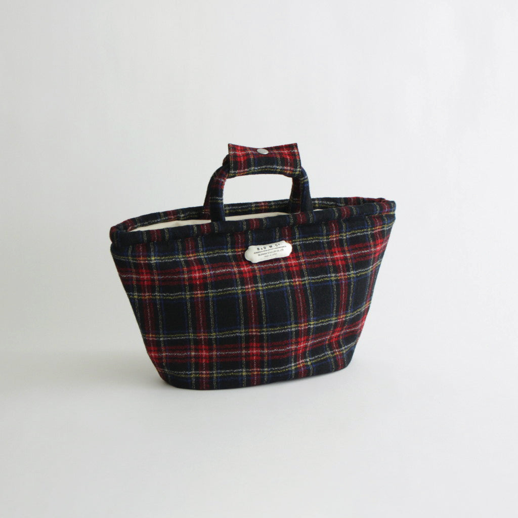 WOOL TARTAN CHECK MARCHE BAG #BLACK STEWART [no.6543]