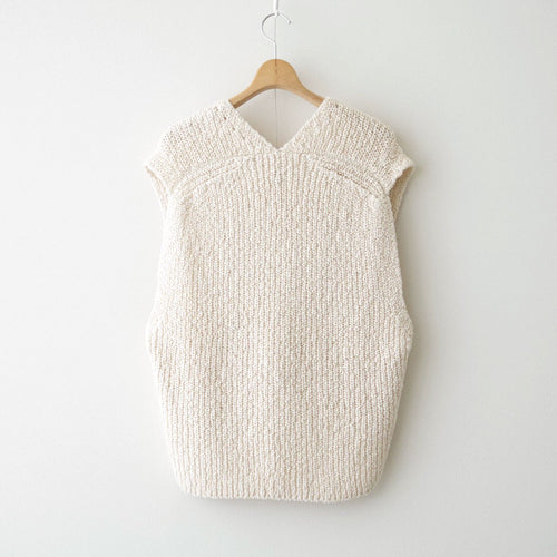 Slub bubble Vest #Ecru [Oni063]