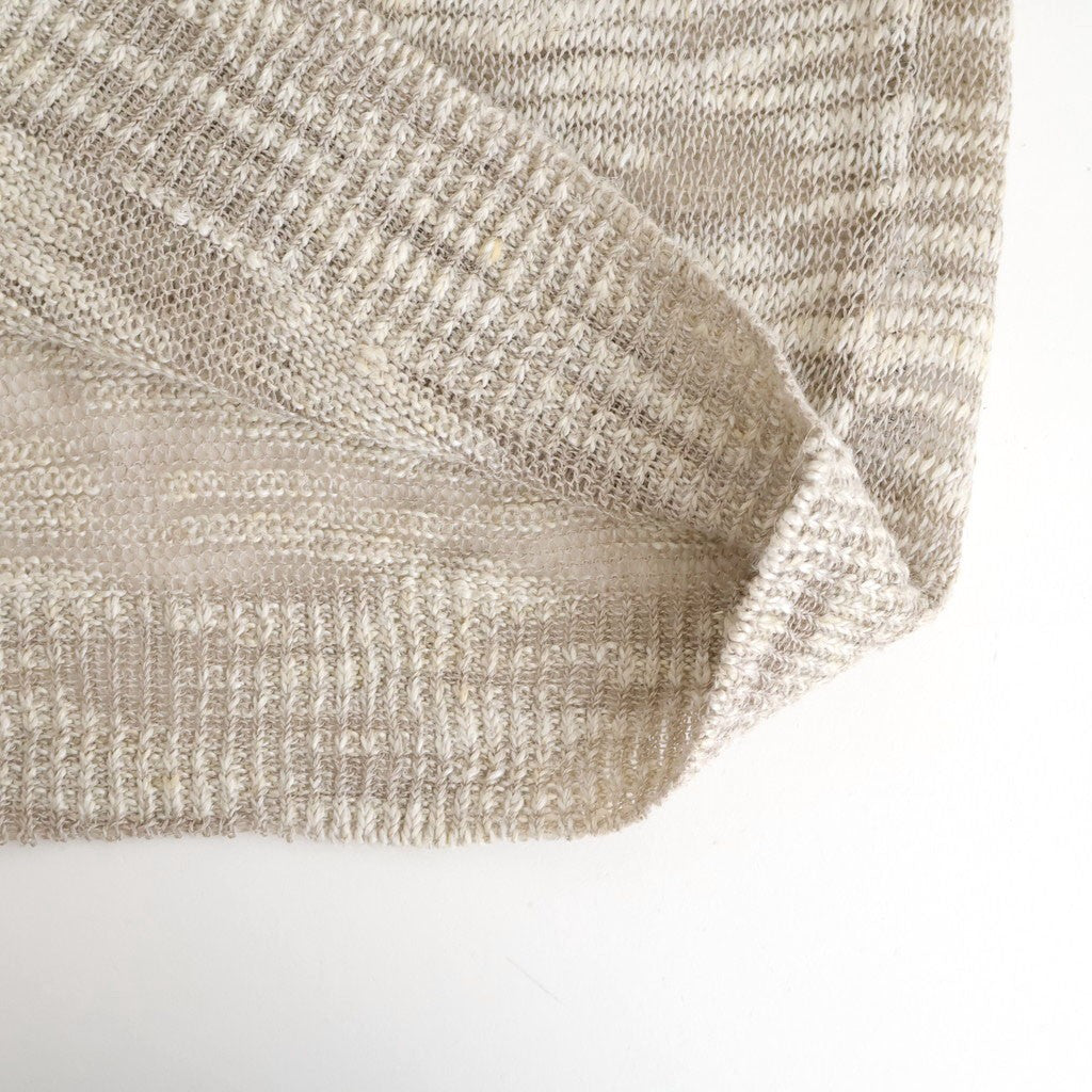 linen & silk melange slub yarn P/O #cream melange [WXSP-UW101]