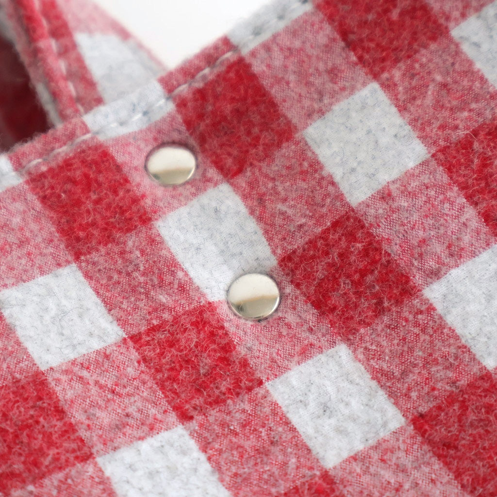 PAPER TOTE SMALL NEEDLE PUNCH #GINGHAM RED [TMB-2286H]