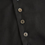 静寂の⽋⽚ Gathered half-placket blouse #black [TLF-226-SH010-la]
