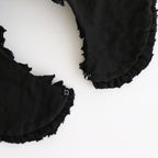 G.D COTTON SILK FRILL COLLAR #Black [no.7369]