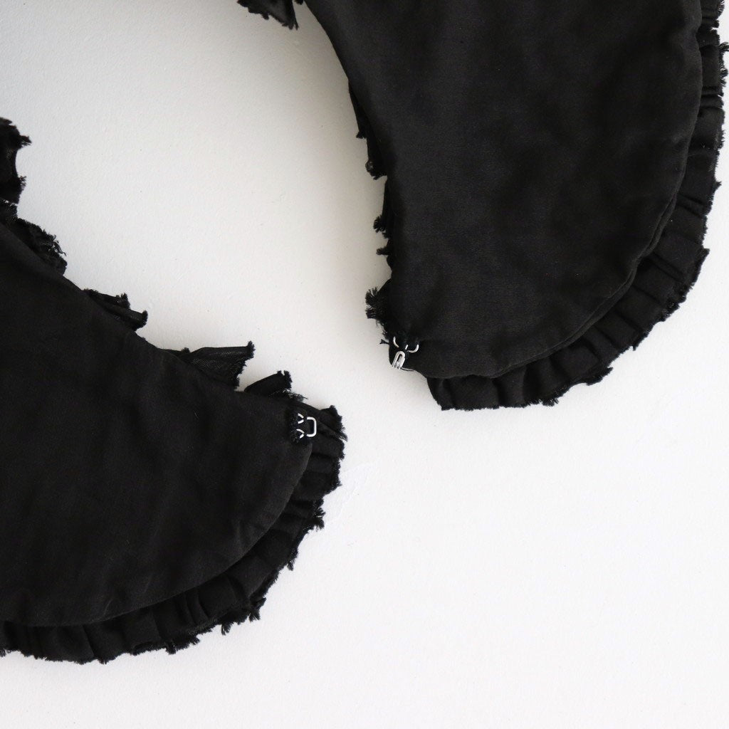 G.D COTTON SILK FRILL COLLAR #Black [no.7369]
