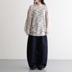 linen & silk melange slub yarn P/O #cream melange [WXSP-UW101]