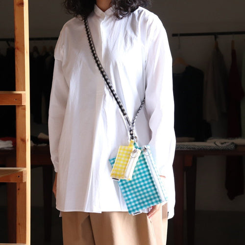 TASUKI STRAP LONG #GINGHAM BLACK [TMB-2353A]