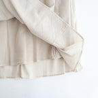 80s ORGANIC COTTON VOILE MINI PINTUCK FLARED SKIRT #8200 BEIGE (MILKY BEIGE) [NMDS26245]
