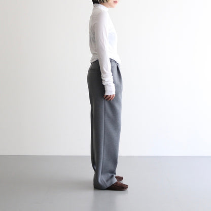 high twist cotton sheer jersey turtle-neck Tee #off white [WVFL-UW104]