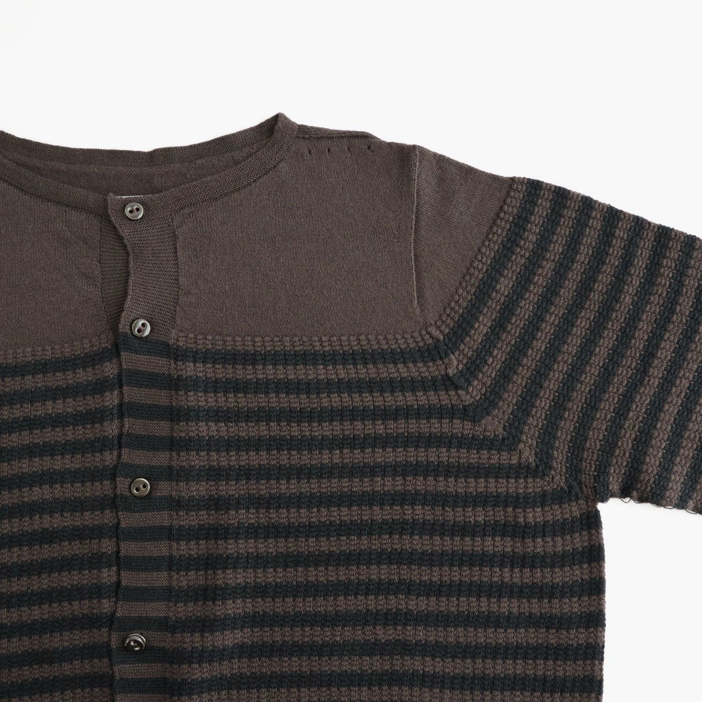 Stripe Cardigan #Brown x Black [Oni067]
