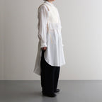 薄氷の汀 Tucked kraplap vest #ecru [TLF-125-ac001-tp]