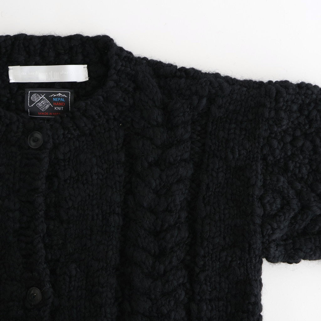 夜を紡ぐ Knitted cardigan #black [TLF-126-hkn003]