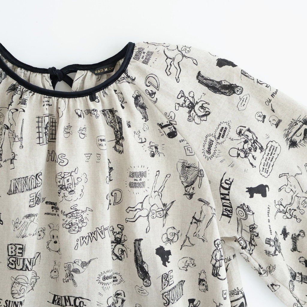 GRAFFITI GATHER SMOCK #Flax [no.7956]