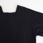 冬の肖像 Square Neck tucked dress #black [TLF-126-op006-cst]