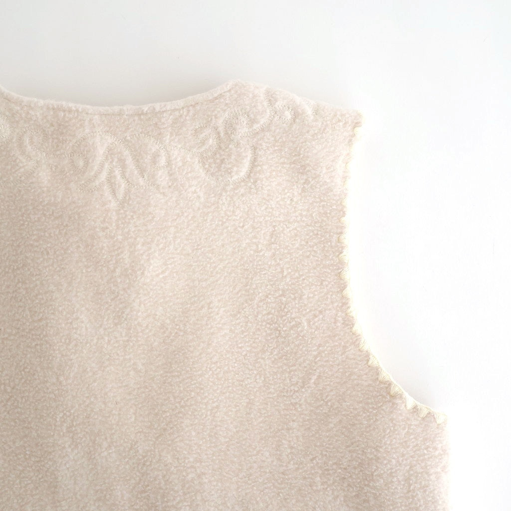 幻の花 Embroidery vest #milk [TLF-126-ve003-nc]