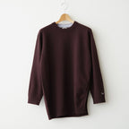 ex super fine woolen wool high-gauge knit P/O #mahogany [WXFL-UW120]