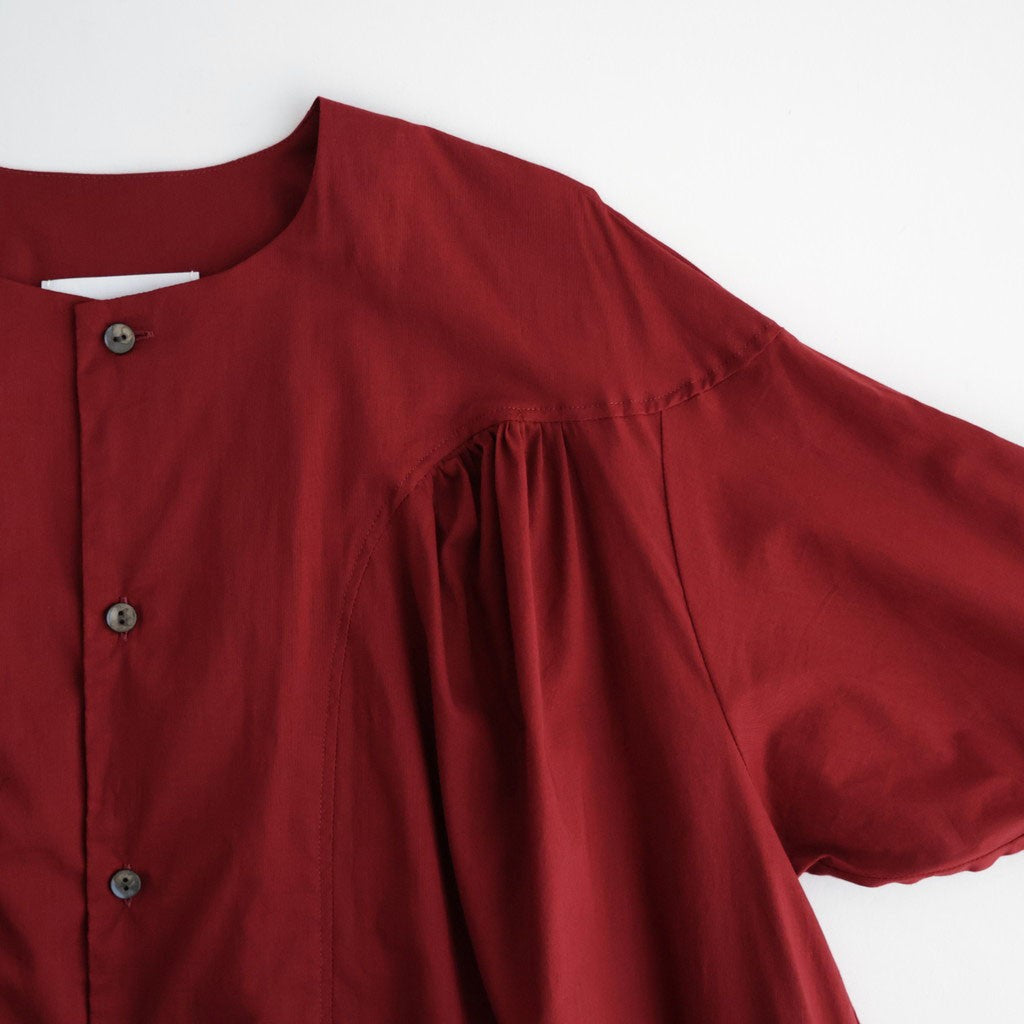 沈黙の音色 Yoke dress #Bordeaux [26F-OP001-CL]