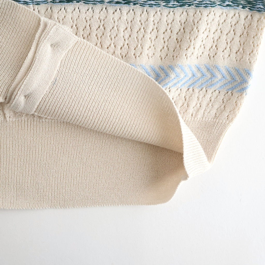 Flower Jacquard Knit Vest #Off white [261806]