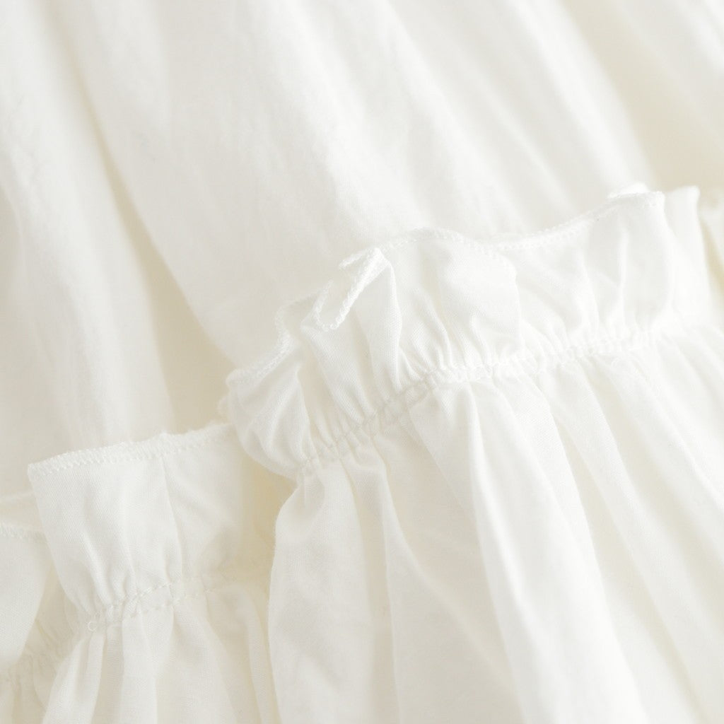 波紋の仕事：Gathered lace skirt #off white [11261-04512]